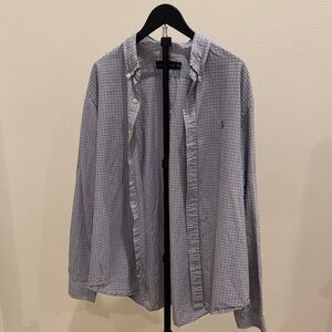 Ralph Lauren Men's Blue Checkered Shirt Jacket